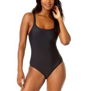 HURLEY ONE-PIECE SWIMSUIT XXL (2XL) BLACK RIBBED BATHING SUIT NWT 50+ UPF Padded